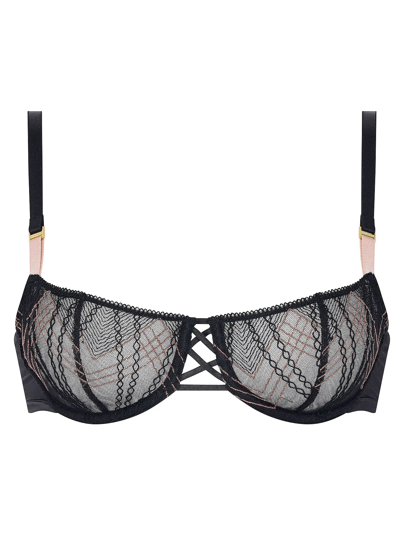 CHANTELLE | Balconette BH  MEMENTO schwarz / pink lurex | 